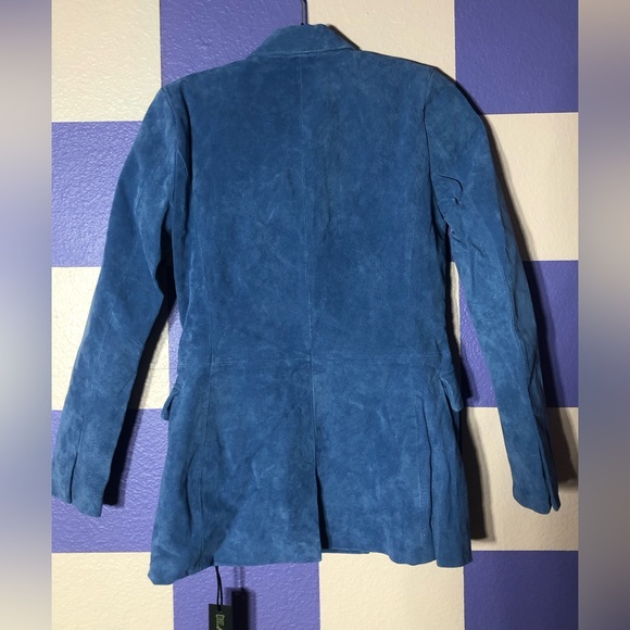 NWT Free People X Blank NYC Real Suede Blazer in Riviera Blue - Size XS - Picture 3 of 6